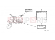 HONDA CR85R3 CB85R 2003 F-24 WARNING LABEL