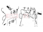 HONDA CR250RF CR250R 1985 F-1 HANDLE LEVER / SWITCH / CABLE