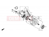 HONDA CR80RT CR80R 1996 E-7 CRANKSHAFT / PISTON