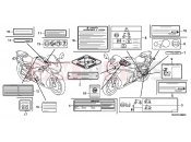 HONDA CBR1000RAE CBR1000RA 2014 F-49 WARNING LABEL