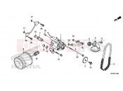 HONDA VT1300CXAF VT1300C 2015 E-14 OIL FILTER / OIL PUMP