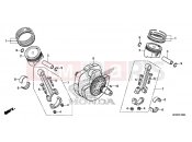 HONDA VT1300CXAF VT1300C 2015 E-16 CRANKSHAFT / PISTON