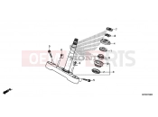 HONDA VT1300CXAF VT1300C 2015 F-9 STEERING WHEEL