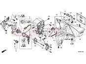 HONDA VT1300CXAF VT1300C 2015 F-24 SIDE COVER / TOOLS / COMBINATION SWITCH