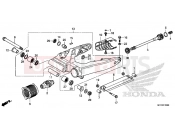 HONDA VT1300CXAF VT1300C 2015 F-32 SWING ARM