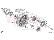 HONDA CTX700DF CTX700A 2015 F-20 REAR WHEEL