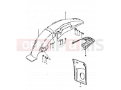 SUZUKI TS125ER N (1992) 38 - REAR FENDER