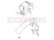 SUZUKI TS125X / TS125XU F (1985) 41 - HEADLAMP COVER - FRONT FENDER