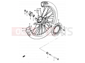 SUZUKI TS125X / TS125XU F (1985) 44 - FRONT WHEEL (MODEL E E18 F.NO.106210-/MODEL F/G)