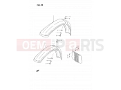 SUZUKI TS185ER K (1989) 39 - FRONT FENDER