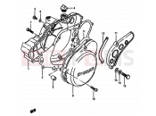 SUZUKI TS250X J (1988) 5 - CRANKCASE COVER