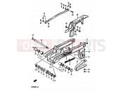 SUZUKI TS250X J (1988) 59 - REAR SWINGING ARM (E15,E16,E17,E18,E22,E24)