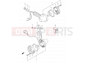 SUZUKI TS50XK G (1986) 17A - TURN SIGNAL LAMP (E22)