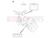 SUZUKI TU250X V (1997) 38 - WARNING LABEL (MODEL V/W/X/Y)