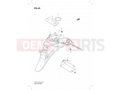 SUZUKI UX125 L1 (2011) Sixteen (P19) 45 - REAR FENDER