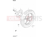 SUZUKI UX125 L1 (2011) Sixteen (P19) 56 - REAR WHEEL