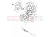 SUZUKI VL125 K7 (2007) Intruder 45 - FRONT WHEEL