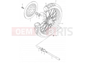 SUZUKI VL125U K3 (2003) Intruder 44A - FRONT WHEEL (MODEL K2/K3/K4)