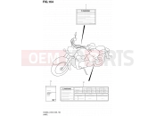 SUZUKI VL800 / VL800T / VL800C L4 (2014) Intruder C800 / Boulevard C50 164 - LABEL (VL800L4 E28)