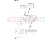 SUZUKI VL800 / VL800T / VL800C L4 (2014) Intruder C800 / Boulevard C50 165 - LABEL (VL800L4 E33)