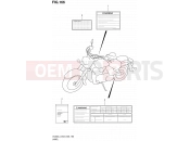 SUZUKI VL800 / VL800T / VL800C L4 (2014) Intruder C800 / Boulevard C50 166 - LABEL (VL800CL4 E03)