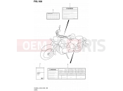 SUZUKI VL800 / VL800T / VL800C L4 (2014) Intruder C800 / Boulevard C50 168 - LABEL (VL800CL4 E33)