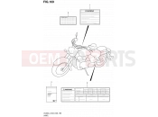 SUZUKI VL800 / VL800T / VL800C L4 (2014) Intruder C800 / Boulevard C50 169 - LABEL (VL800TL4 E03)