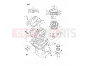 SUZUKI VS1400GLP / VS1400GLF P (1993) Intruder (E01,E04,E17,E21,E22,E24,E34) 1 - CYLINDER HEAD (FRONT)