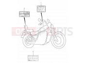 SUZUKI VS1400GLP Y (2000) Intruder (E02) 45 - WARNING LABEL (MODEL T/V/W/X/Y)