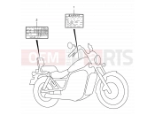 SUZUKI VS1400GLP K1 (2001) Intruder (E17,E22,E34) 45A - WARNING LABEL (MODEL K1)