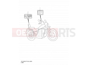 SUZUKI VS1400GLP K2 (2002) Intruder (E17,E22,E34) 45B - WARNING LABEL (MODEL K2/K3)