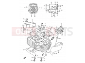 SUZUKI VS1400GLP / VS1400GLF M (1991) Intruder (E03,E28,E33) 2 - CYLINDER HEAD (REAR)