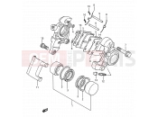 SUZUKI VS1400GLP / VS1400GLF M (1991) Intruder (E03,E28,E33) 57 - REAR CALIPER (MODEL H/J/L/M/N)