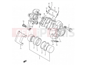 SUZUKI VS1400GLP / VS1400GLF P (1993) Intruder (E03,E28,E33) 57A - REAR CALIPER (MODEL P/R/S)