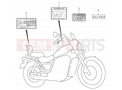 SUZUKI VS800GL N (1992) Intruder (E01,E02,E04,E16,E17,E18,E21,E22,E25,E34,E39,E53) 46 - WARNING LABEL (MODEL N/P/R)