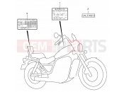 SUZUKI VS800GL S (1995) Intruder (E02,E04,E17,E18,E22,E25,E34,E37) 46A - WARNING LABEL (MODEL S)