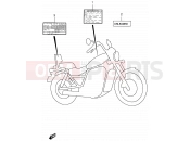 SUZUKI VS800GL X (1999) Intruder 45 - WARNING LABEL (MODEL W/X)