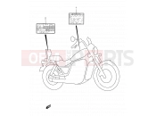 SUZUKI VS800GL K1 (2001) Intruder (E22) 44 - WARNING LABEL