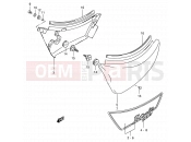 SUZUKI VS800GL P (1993) Intruder (E03,E28,E33) 39 - FRAME COVER (MODEL N/P/R)