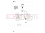 SUZUKI VS800 K7 (2007) Intruder 47 - WARNING LABEL
