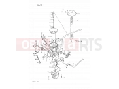SUZUKI VX800 N (1992) 11 - CARBURETOR (REAR)