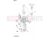 SUZUKI VZ800 K2 (2002) Marauder (E03,E28,E33) 11 - REAR CARBURETOR
