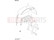 SUZUKI VZ800 K3 (2003) Marauder (E03,E28,E33) 41A - FRONT FENDER (MODEL W/X)