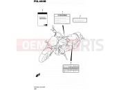 SUZUKI VZR1800 / VZR1800Z L5 (2015) Intruder M1800R / Boulevard M109R (E43) 496B - LABEL (VZR1800BZL5 E43)