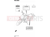 SUZUKI VZR1800 / VZR1800BZ L5 (2015) Intruder M1800R / Boulevard M109R (E99) 496A - LABEL (VZR1800L5 E99)