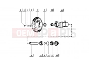 ape MIX 50CC 2T 1998-2008 ANCHOR PLATE - REAR WHEEL HUB