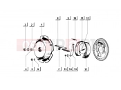 ape MIX 50CC 2T 1998-2008 BRAKE DRUM - BRAKE JAWS