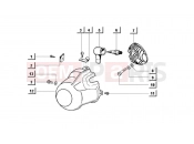 ape MIX 50CC 2T 1998-2008 CYLINDER HEAD - COOLING HOOD