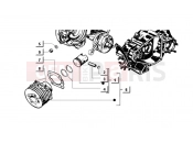 ape MIX 50CC 2T 1998-2008 CYLINDER - PISTON - PISTON PIN, ASSY