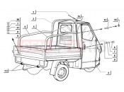 ape MIX 50CC 2T 1998-2008 ROLL BAR - PROTECTION5 (CROSS VERSION)